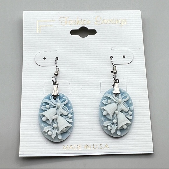 New Ceramic Christmas Bells Hook Fashion Earrings - Picture 3 of 6